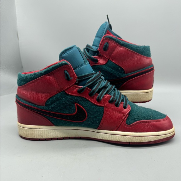 Nike Air Jordan 1 Mid Retro Gym Red Dark Sea Size 11 Basketball Men Shoes Rare - Picture 2 of 8